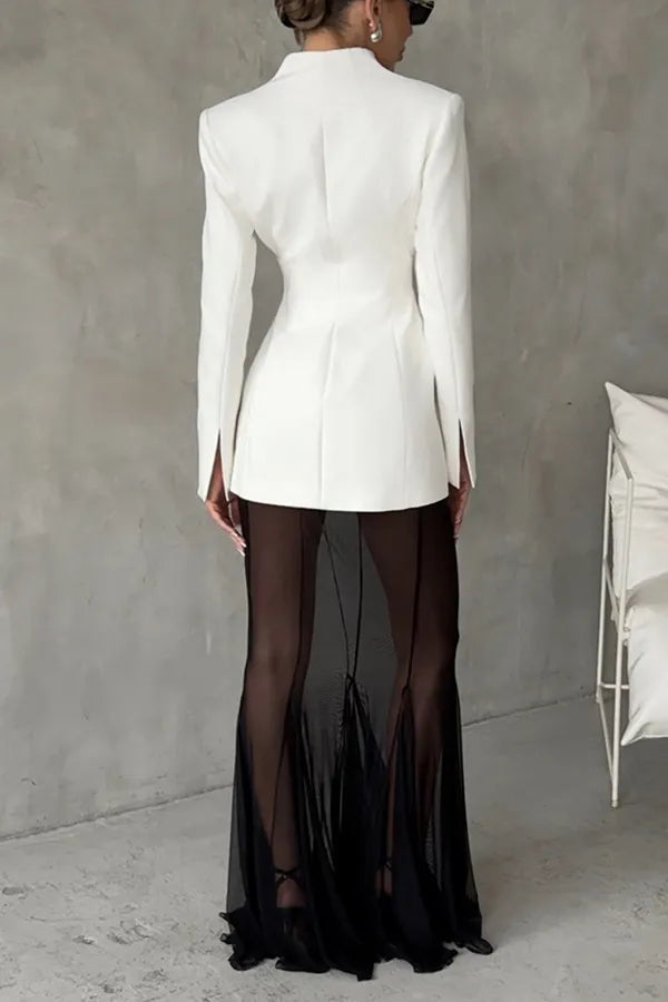 Aurora Satin &amp; Mesh Skirt Set