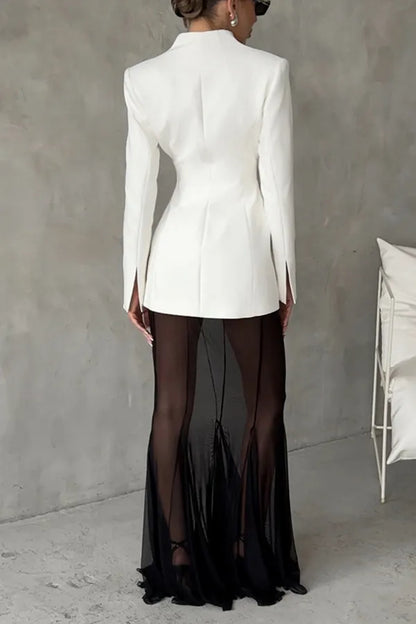 Aurora Satin &amp; Mesh Skirt Set