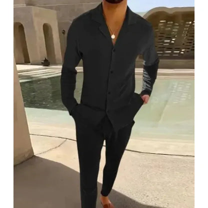 Men's Casual Lapel Suit Set