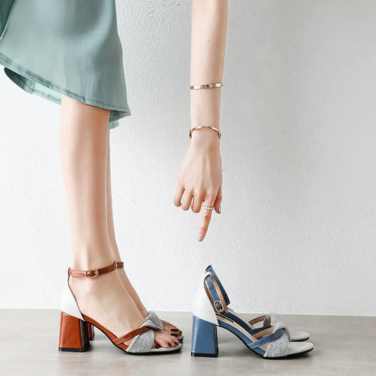 Summer Women's High Heel Buckle Sandals