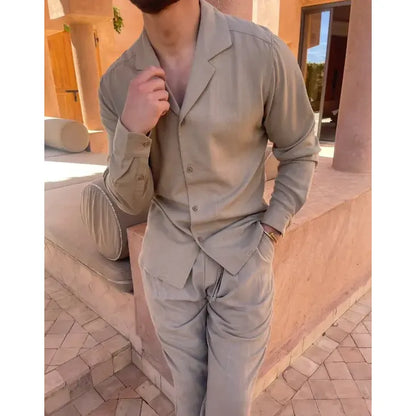 Men's Casual Lapel Suit Set