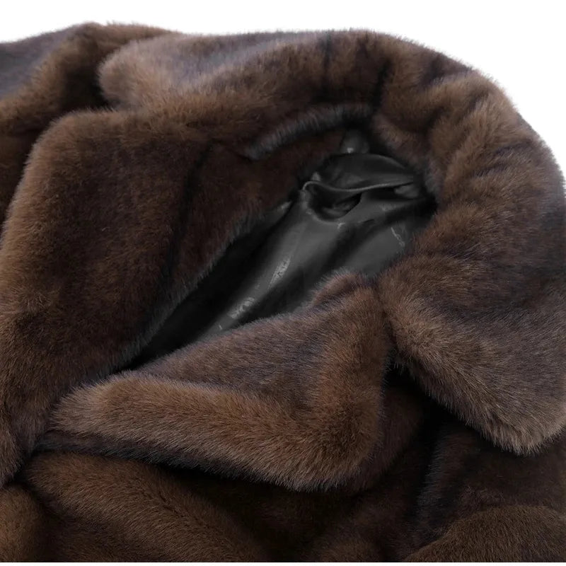 Seraphina – Luxurious Imitation Mink Winter Coat