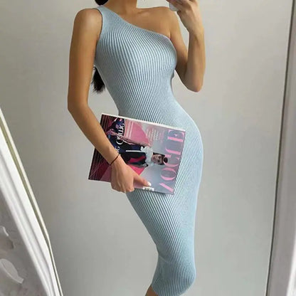 Slim-Fit Hip Knitwear Dress