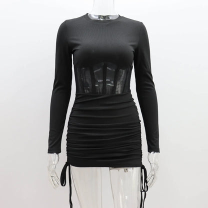 Lace Hollow Waist Dress for Women - Spring/Summer Fashion