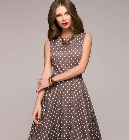 Polka Dot Dress, Maxi Dress, Long Skirt
