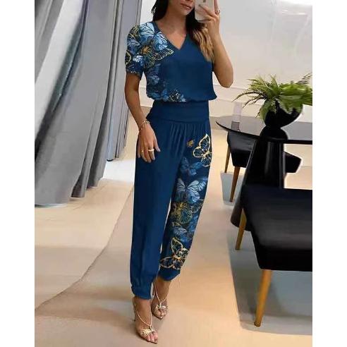 Emmely™ Mode Jumpsuit - Stylish V-Neck