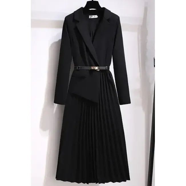 Luxury French V-Neck Suit Dress