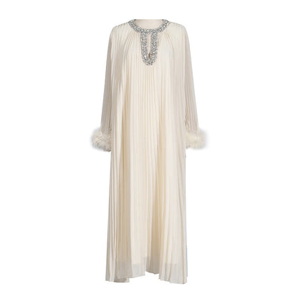 Amara Feather Diamante Gown