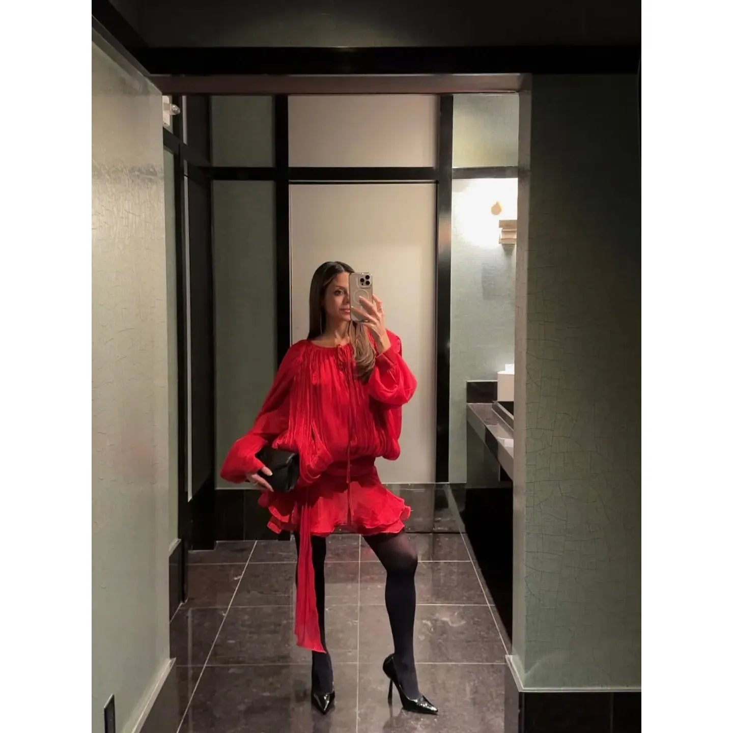 Sienna Bloom Ruched Tie Waist Short Dress