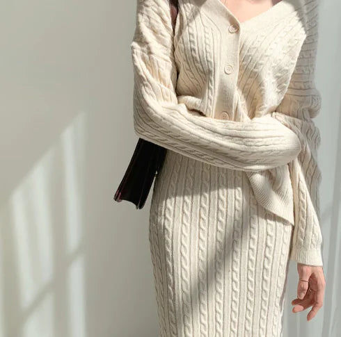 Fashionable Knitted Sweater Dress