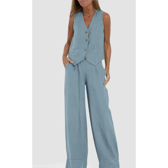Lunara Ease – V-Neck Summer elegant stylish