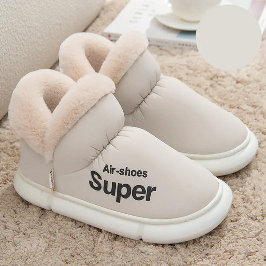 Warm Plush Fleece High Back Heel Slippers for Couples