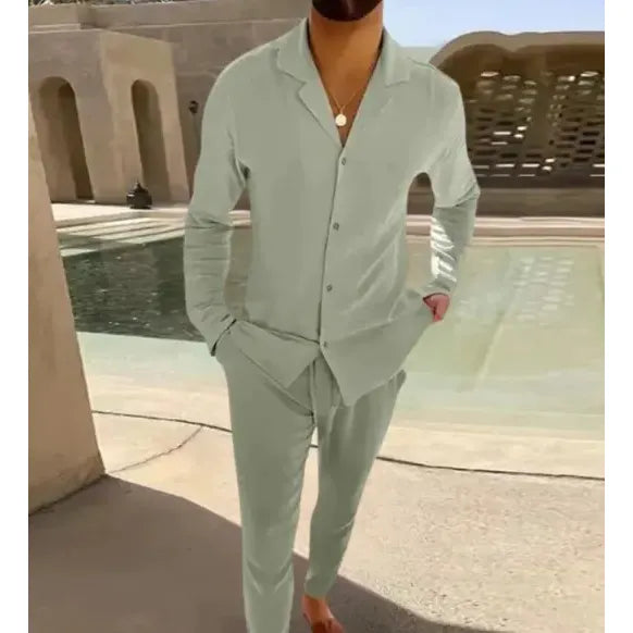 Men's Casual Lapel Suit Set