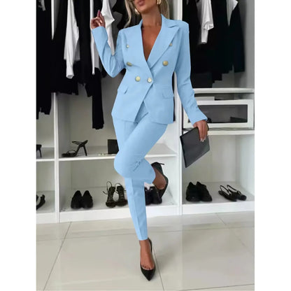 Ladies' Chic Solid Suit Set
