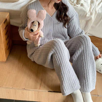 Cozy Knit Thermal Pajama Set