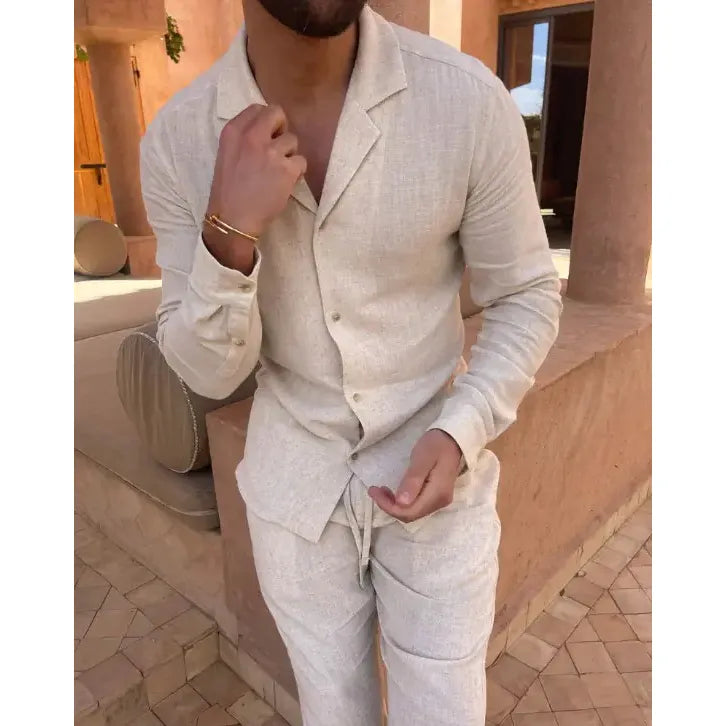 Men's Casual Lapel Suit Set