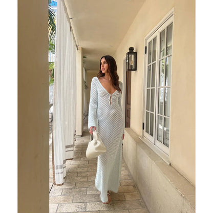 Solid Color Beach Dress