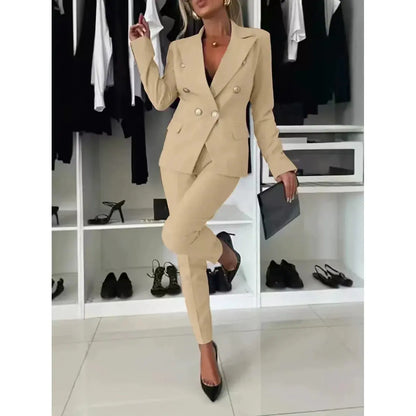 Ladies' Chic Solid Suit Set