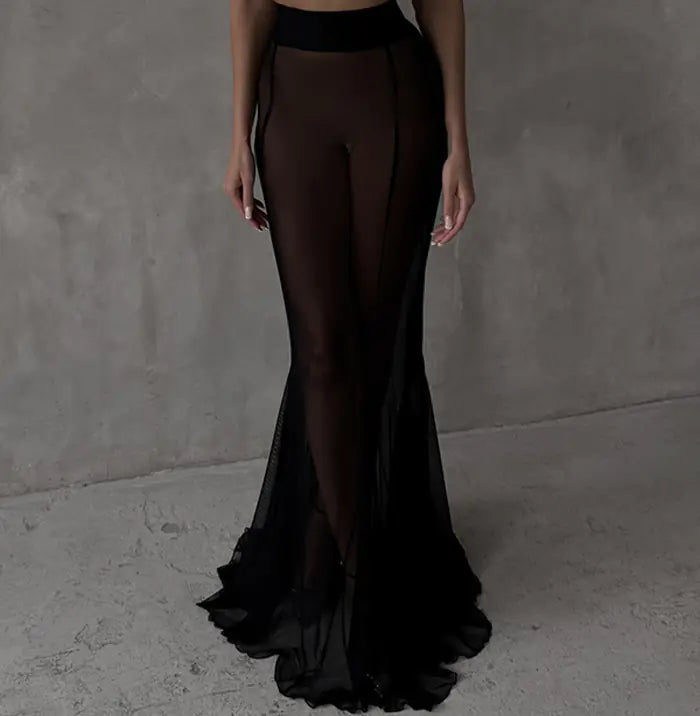 Aurora Satin &amp; Mesh Skirt Set