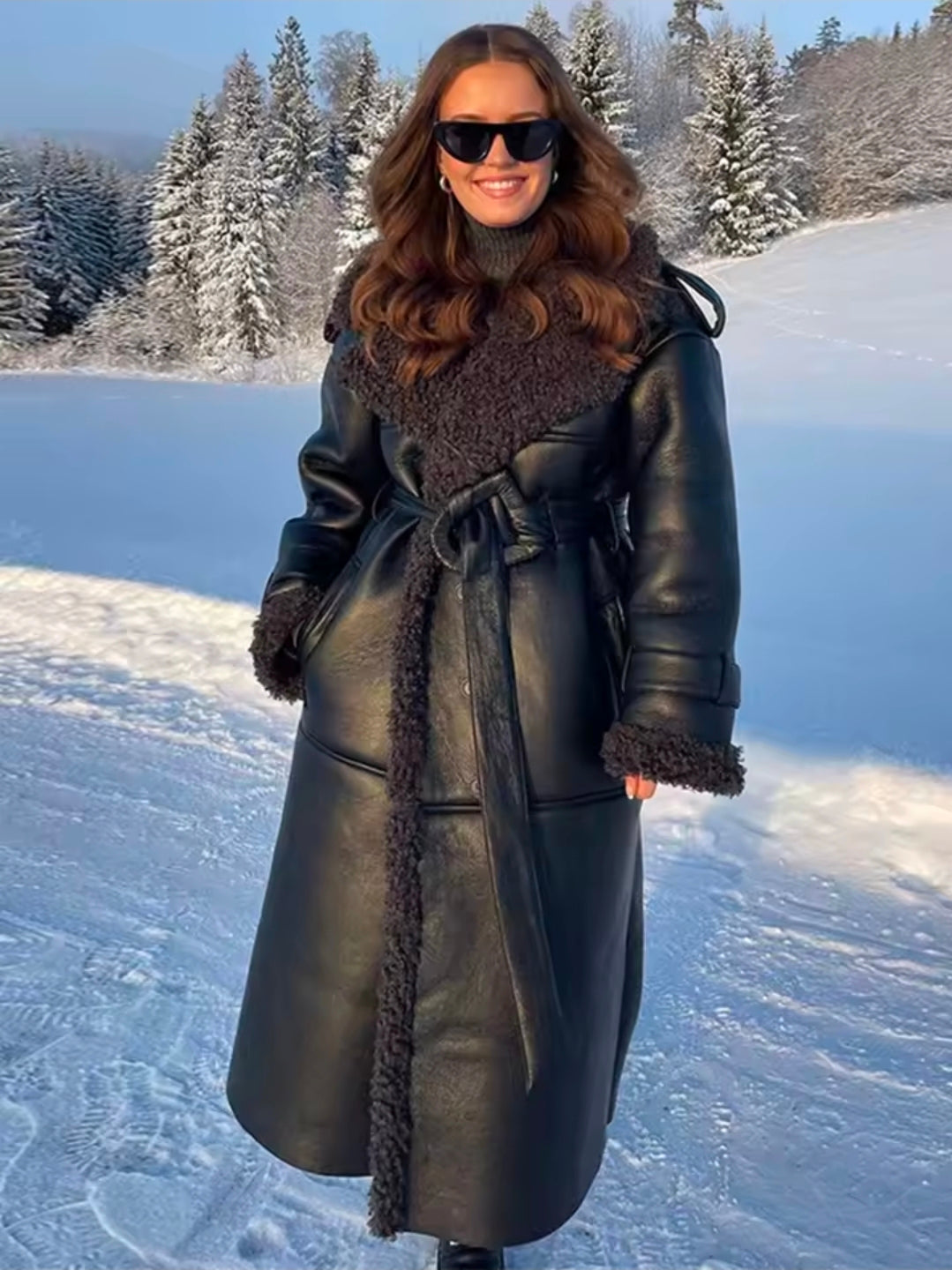 Liora – Long Belted Lightweight Coat