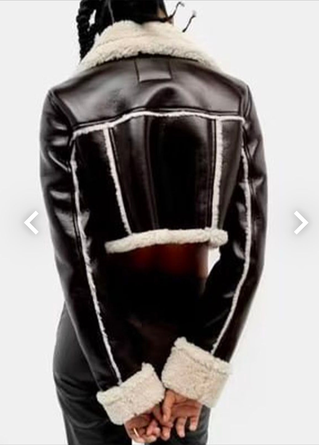 Marvette – Vintage Faux Leather Fur-Collar Jacket