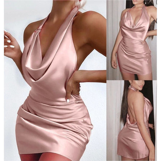 Selene Drape – Adjustable Satin Slip elegant Party Dress