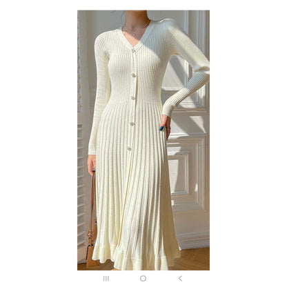 Women's Long Fashionable Knitted Dress