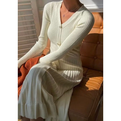 Women's Long Fashionable Knitted Dress