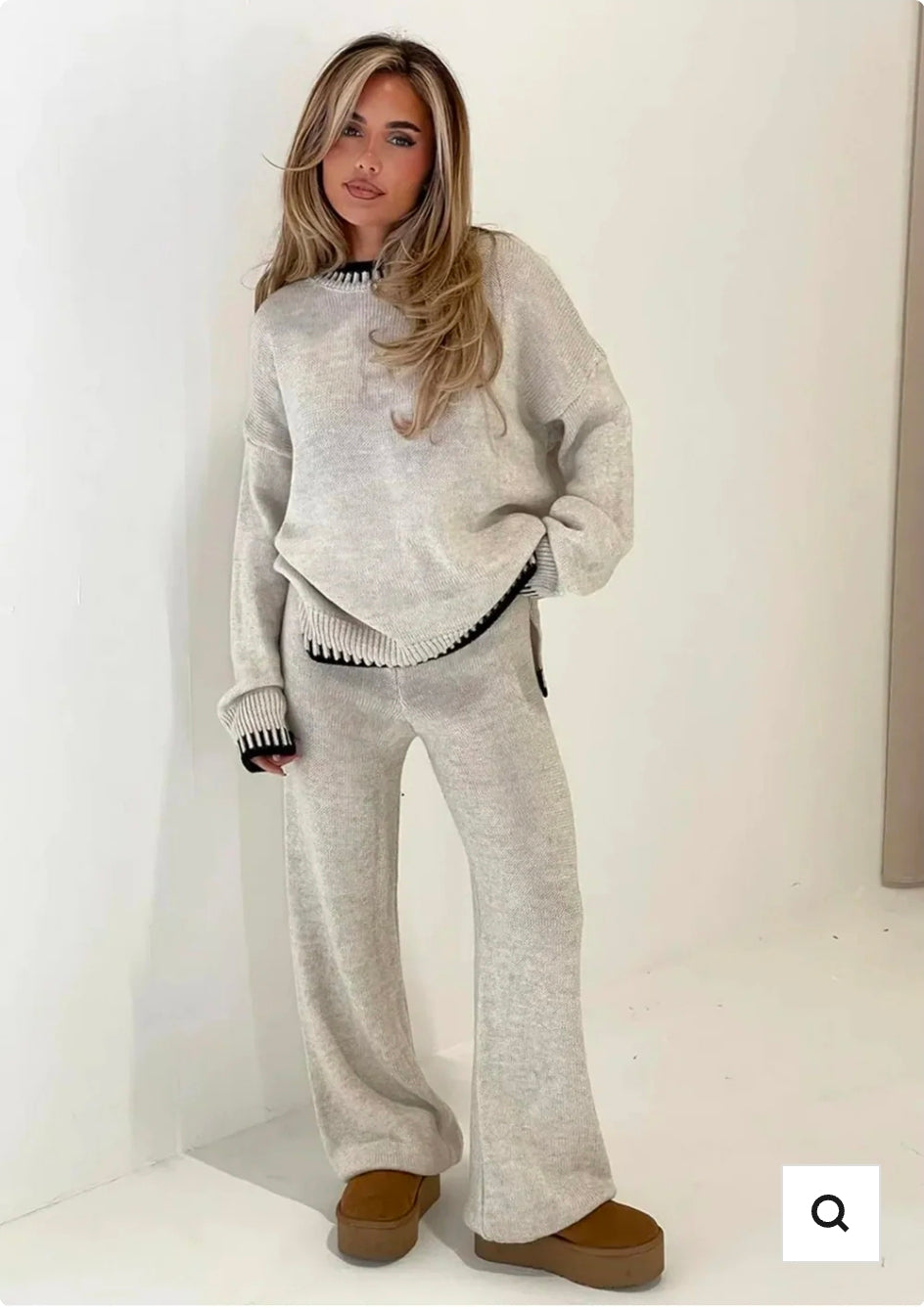 Elowen – Minimalist Solid-Color Two-Piece Set