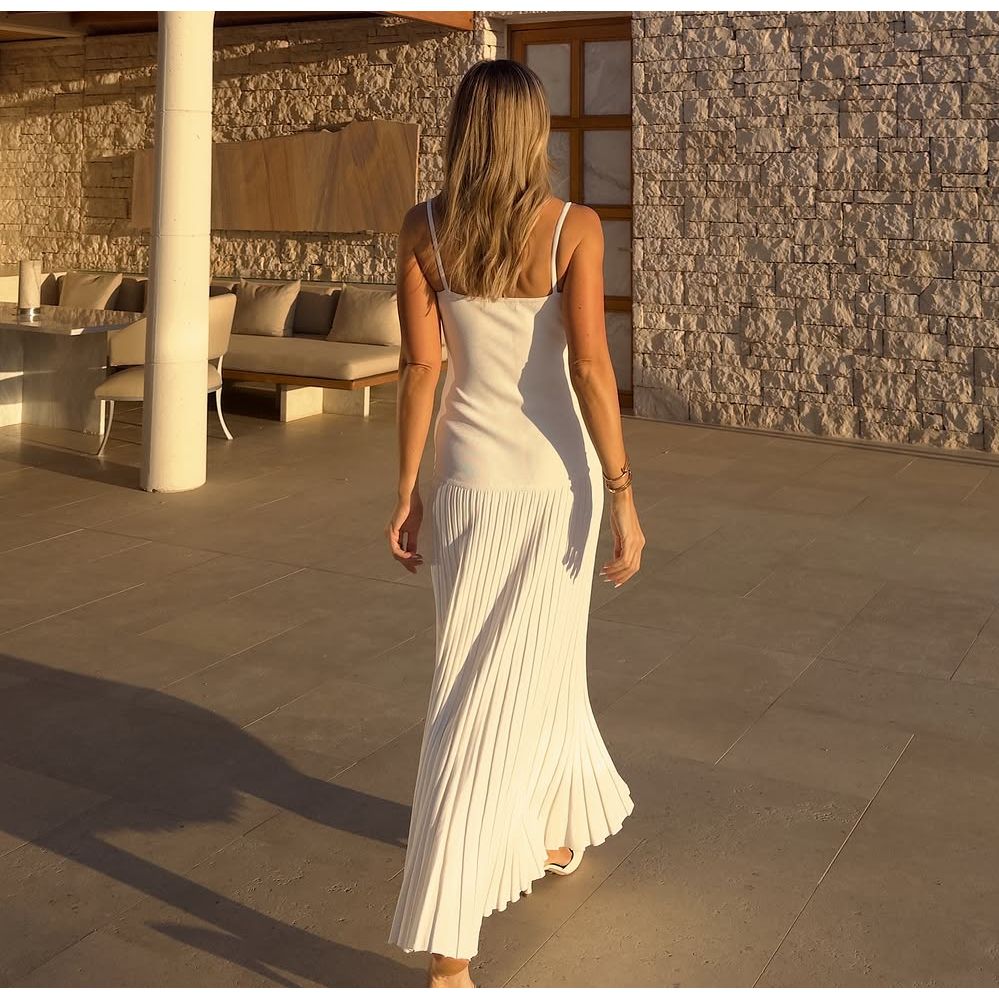 Asymmetrical Pleated Summer Dress