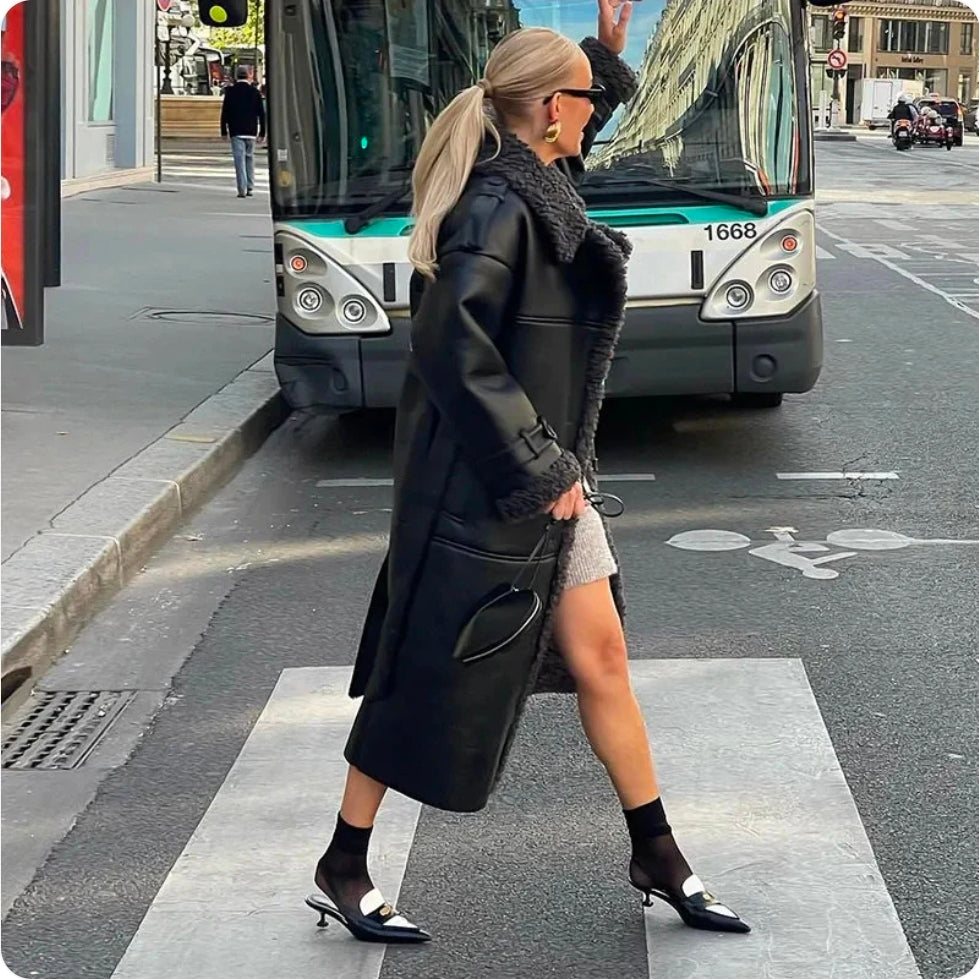 Liora – Long Belted Lightweight Coat