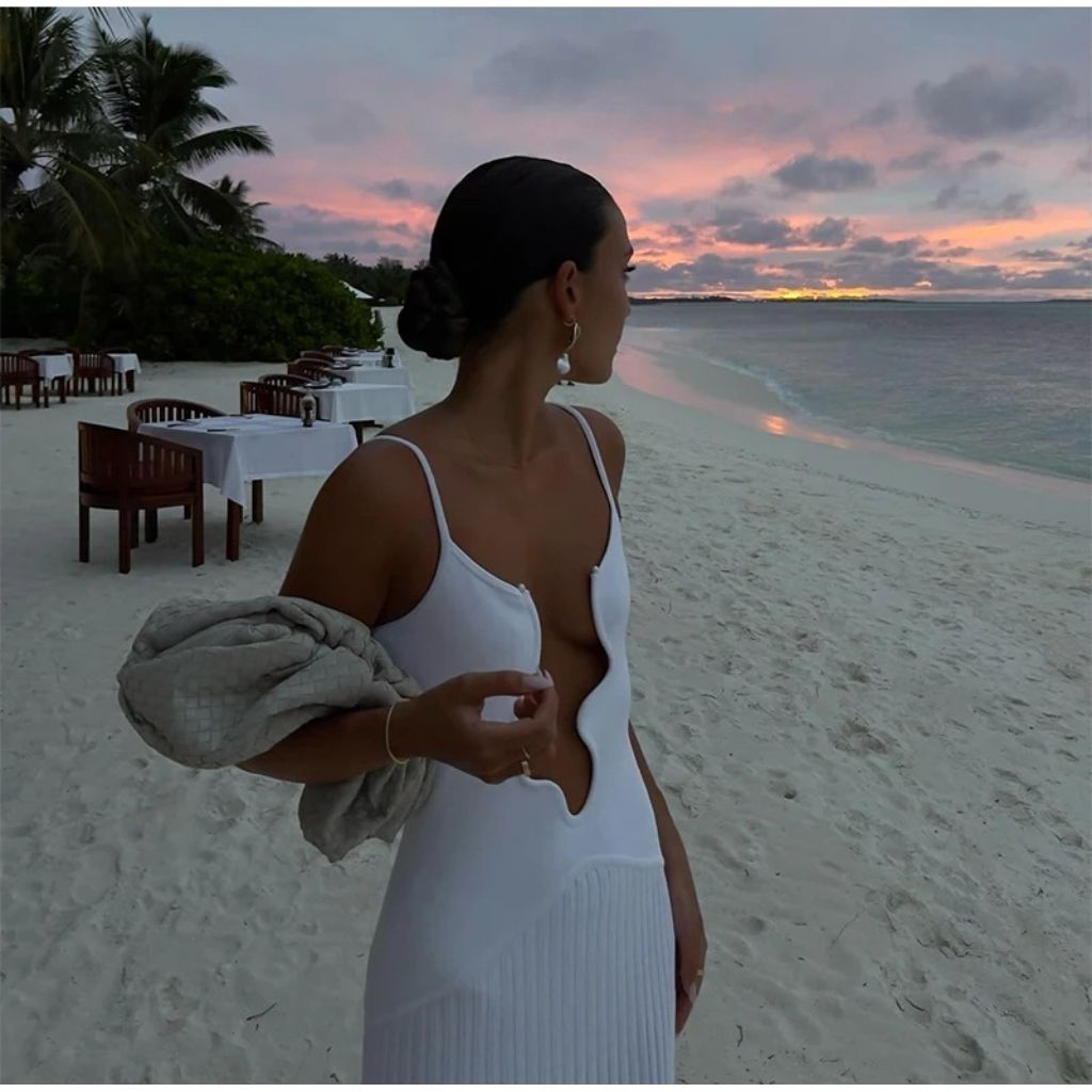 Asymmetrical Pleated Summer Dress