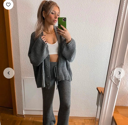 Cozy Knit Thermal Pajama Set