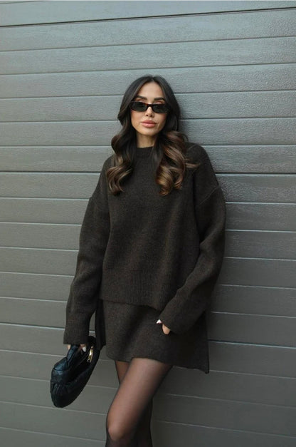 Solid Casual Preppy Knit