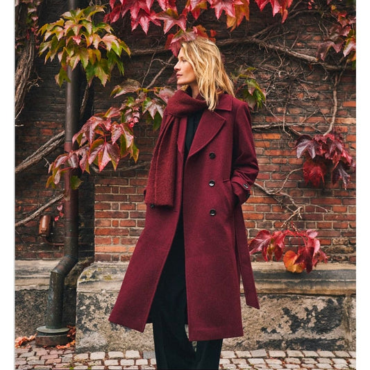 Aureline – Double-Breasted Wool Blend Coat