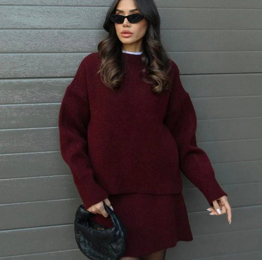 Solid Casual Preppy Knit