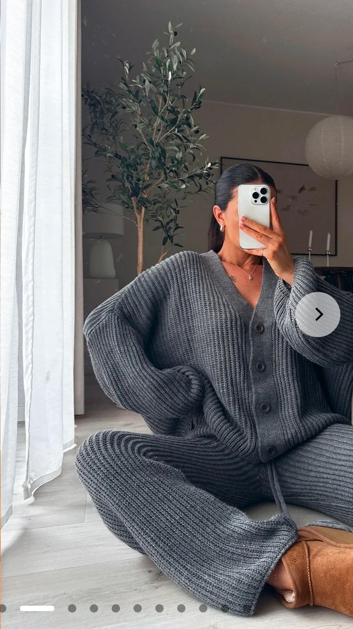 Cozy Knit Thermal Pajama Set