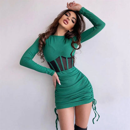 Lace Hollow Waist Dress for Women - Spring/Summer Fashion