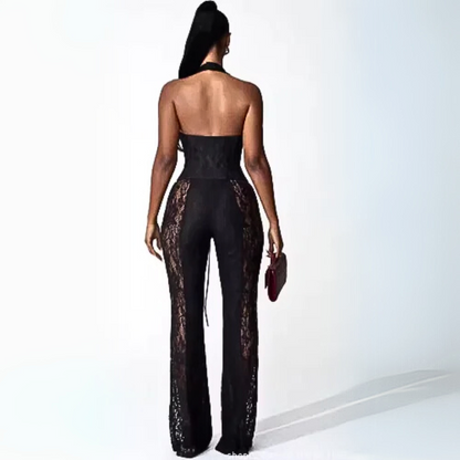 Anita Chic Halter V-Neck Jumpsuit