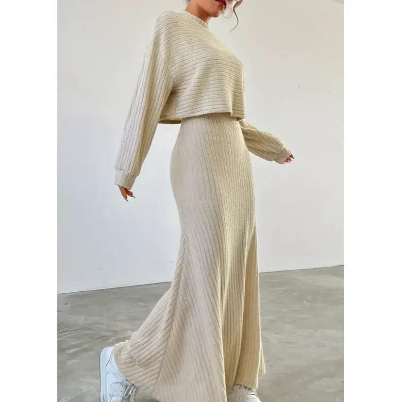 Milky White Long Vest Dress