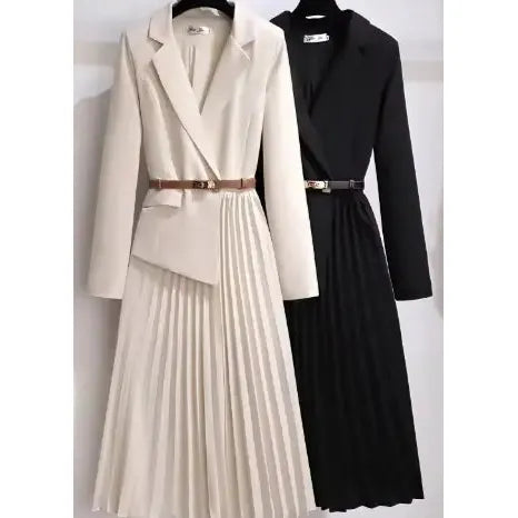 Luxury French V-Neck Suit Dress