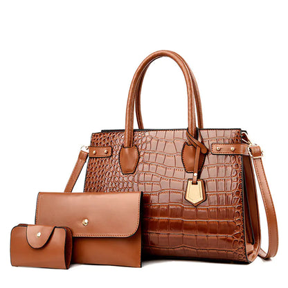Women's One-Shoulder Handbag Three-Piece Set