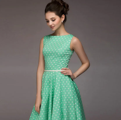 Polka Dot Dress, Maxi Dress, Long Skirt