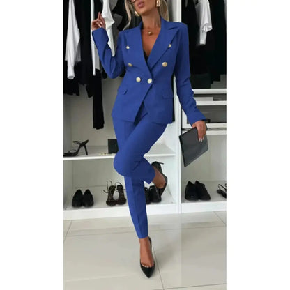 Ladies' Chic Solid Suit Set