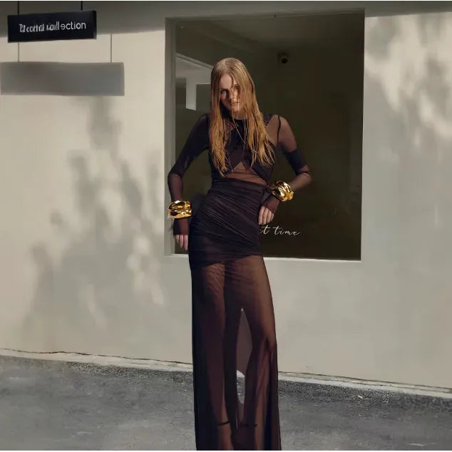 Sophia High Waist Maxi Dress