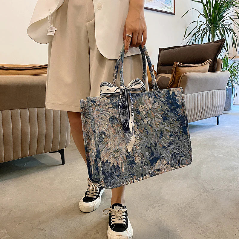 Women's Large-capacity Printed Messenger Handbag