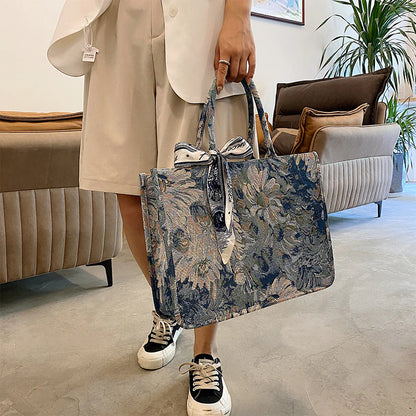 Women's Large-capacity Printed Messenger Handbag