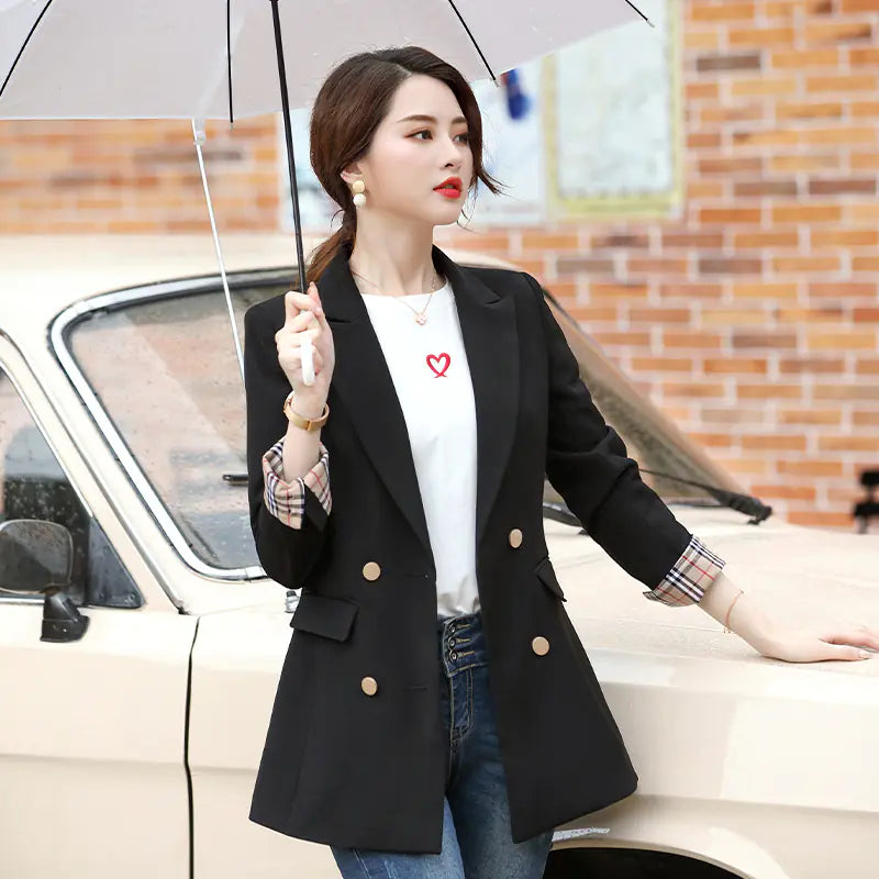 Korean-Style Long Blazer