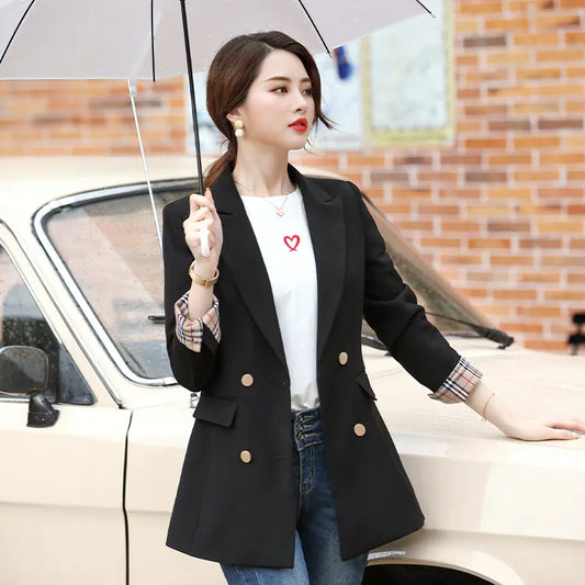 Korean-Style Long Blazer