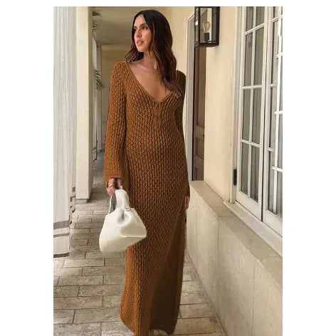 Solid Color Beach Dress